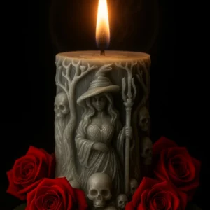 Scholar at the threshold candle by heather from wicks and wisdom