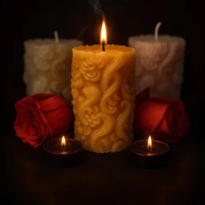 The Seraphine carved pillar candle by heather from wicks and wisdom