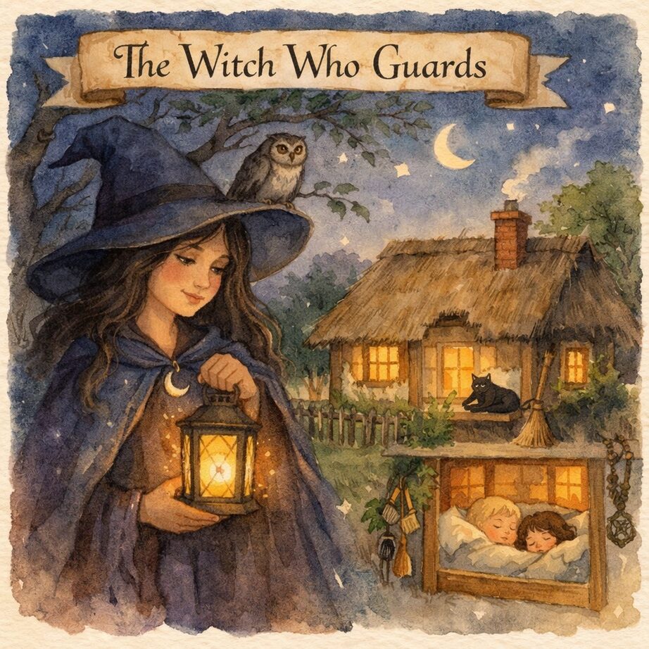 The witch who guards pic accompanies the positive witch bedtime rhyme from Sabrina at Wicks and Wisdom